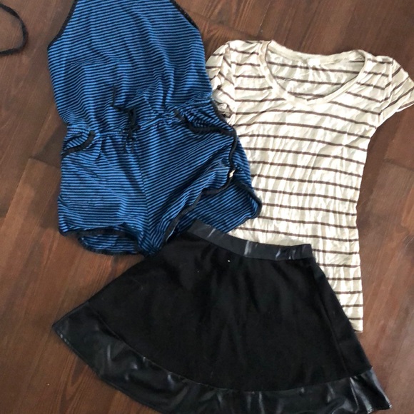 3 items pre owned 1 romper 1 shirt & - Picture 2 of 11